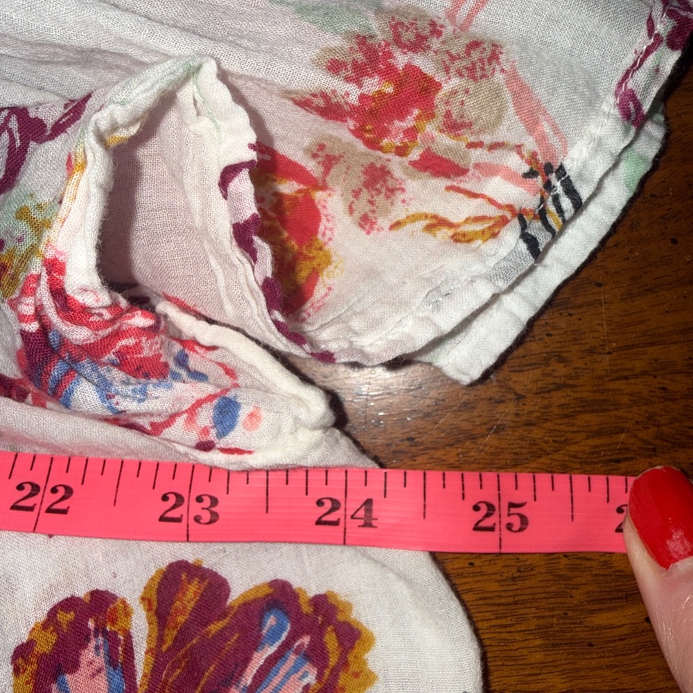 ✨ Free People Sweet Escape Floral Gauze Cotton Blouse Boho Flutter Sleeve Top - Picture 15 of 15